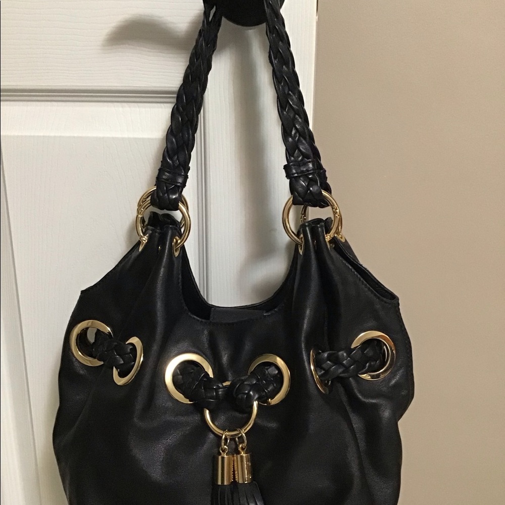 Michael Kors black leather handbag soft